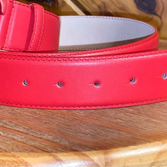 Versace Red Belt with Medusa Buckle w/ FREE SHIPPING